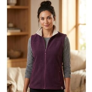 MEC Women's Purple Fleece Vest Polarte Layering Sz S